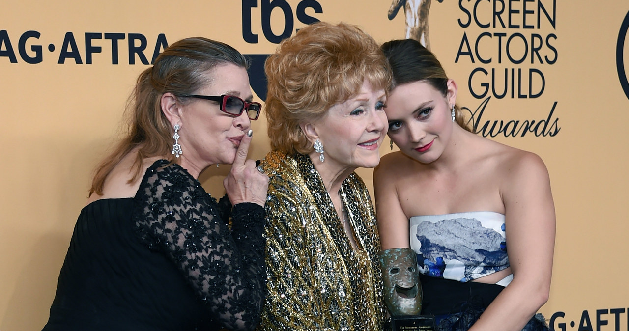 Billie Lourd z matką i babką /Ethan Miller /Getty Images