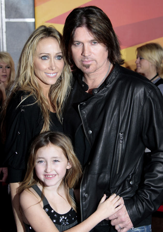 Billy Ray Cyrus z żoną Tish i córką Noah &nbsp; /Splashnews