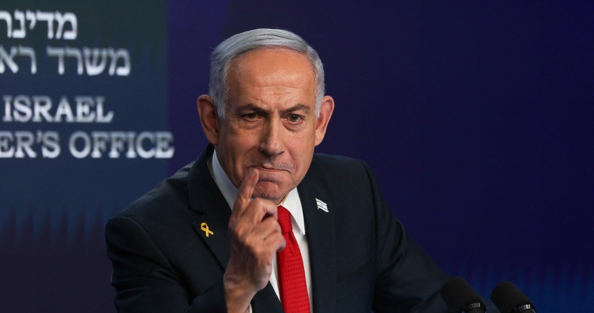 Binjamin Netanjahu, premier Izraela. /RONEN ZVULUN /AFP