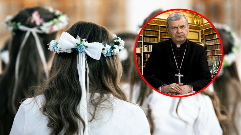 Biskup Tadeusz Bronakowski podkreślił znaczenie praktykowanej w wielu parafiach tradycji składania przyrzeczenia abstynenckiego przez pierwszokomunijne dzieci /Karol Porwich/Youtube.com/Radio Maryja /East News