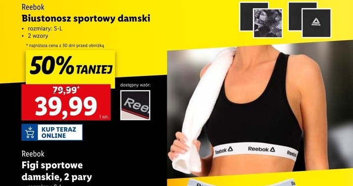 Biustonosz i figi sportowe Reebok taniej w Lidlu /Lidl /INTERIA.PL