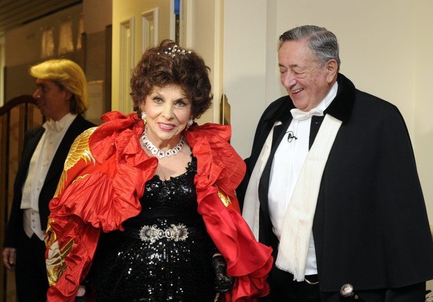 Biznesmen Richard Lugner i włoska aktorka 86-letnia Gina Lollobrigida /HERBERT P. OCZERET /PAP/EPA