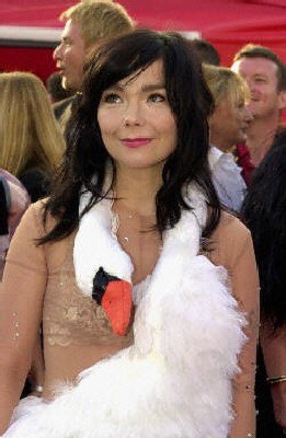 Björk w swojej słynnej sukience z łabędziem /AFP