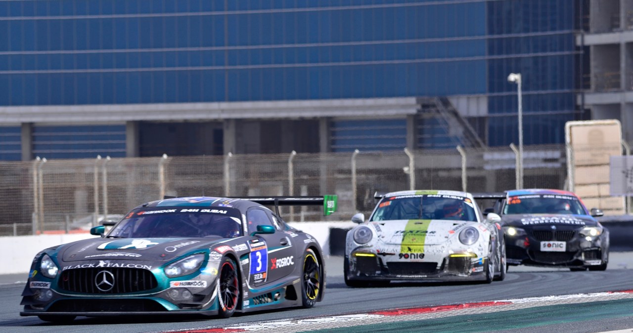 Black Falcon  i ich  Mercedes AMG GT3. za kierownicą Michał Broniszewski /Fot. Wojciech Majewski /INTERIA.PL