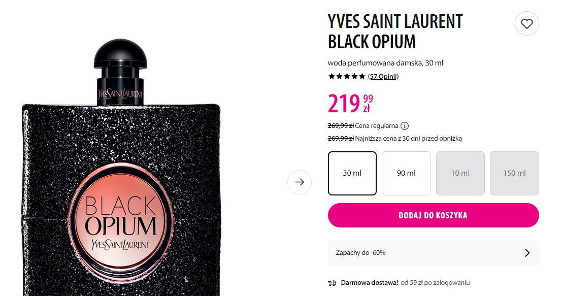 Black Opium na promocji w Hebe /Hebe/screenshot /INTERIA.PL