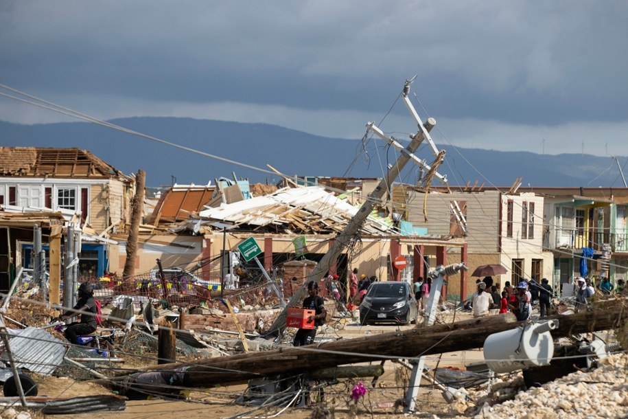 Black River na Jamajce po przejściu huraganu Melissa /EPA/ORLANDO BARRIA  /PAP