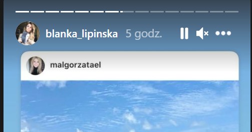 Blanka Lipińska na InstaStory opublikowała zdjęcie swojej mamy/ https://www.instagram.com/blanka_lipinska/?hl=pl /Instagram/ blanka_lipinska /Instagram