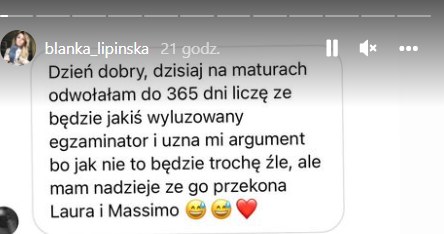 Blanka Lipińska pochwaliła się w sieci, że jej książki są interpretowane na maturze IG @blanka_lipinska/ /Instagram