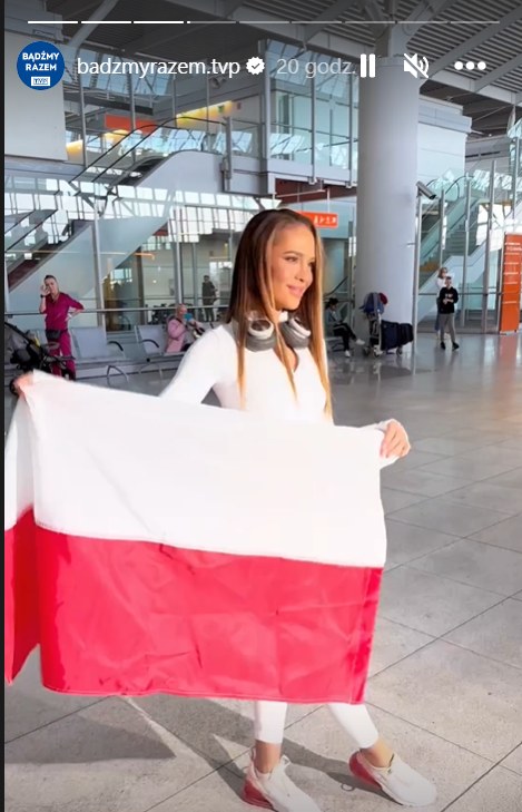 Blanka na lotnisku w Warszawie /TVP