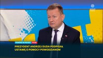 Błaszczak w "Graffiti": Tusk nie poradził sobie z powodzią