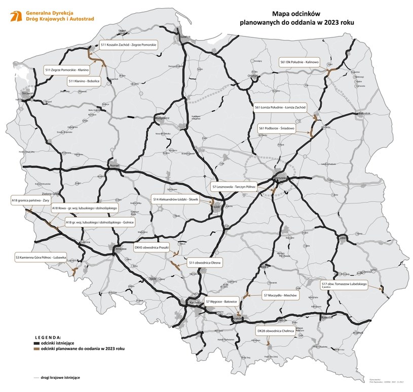 Blisko 260 km nowych dróg w 2023 roku /GDDKiA