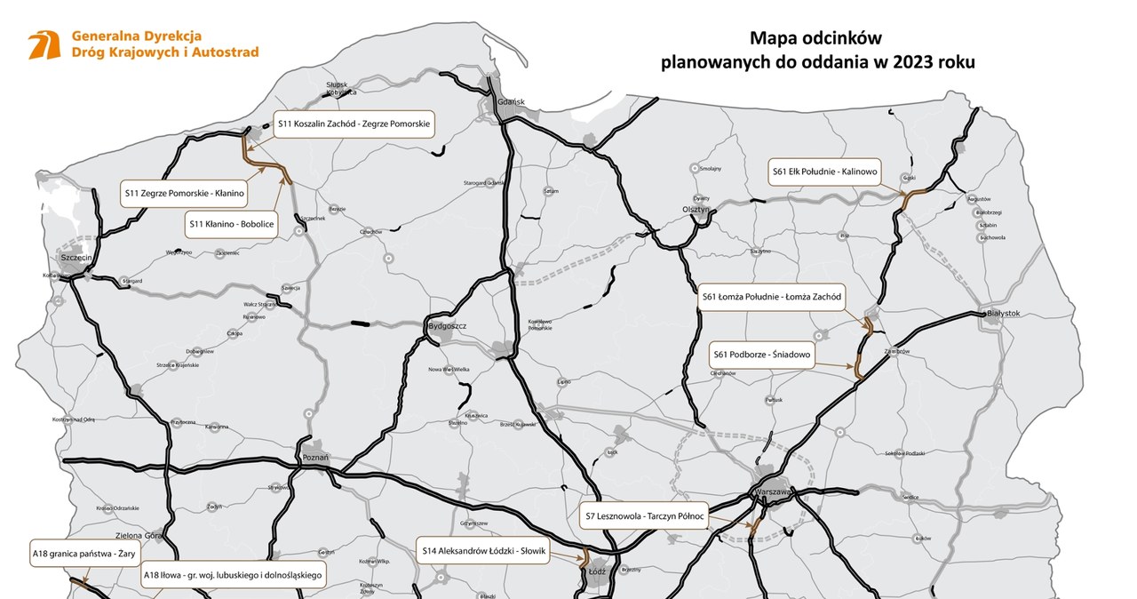 Blisko 260 km nowych dróg w 2023 roku /GDDKiA