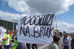 Blokada A4 k. Bochni w Małopolsce