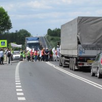 Protest podwykonawców budujących A4 w Małopolsce