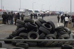 Blokada drogi na Ukrainie