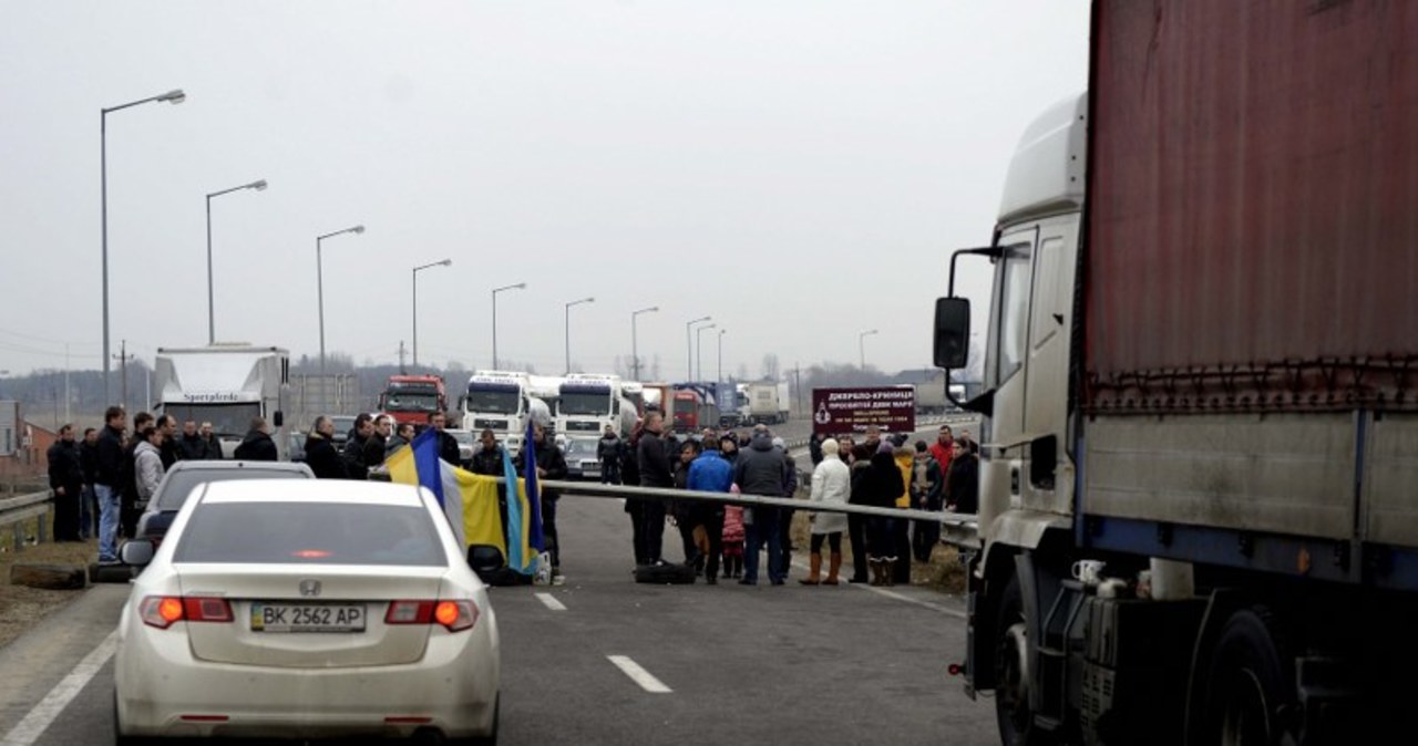 Blokada drogi na Ukrainie