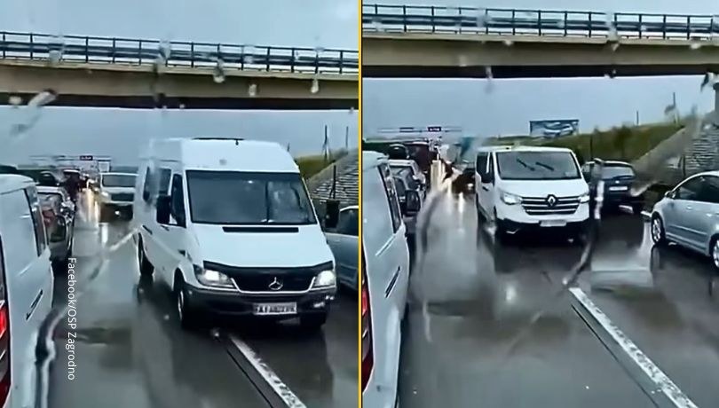 Blokada korytarza życia wywołała oburzenie strażaków /OSP Zagrodno /