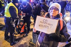 Blokada Wisłostrady przez Ostatnie Pokolenie