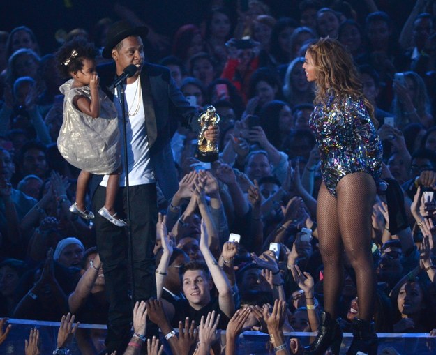 Blue Ivy Carter, Jay-Z i Beyonce /PAT BENIC    /PAP/Newscom