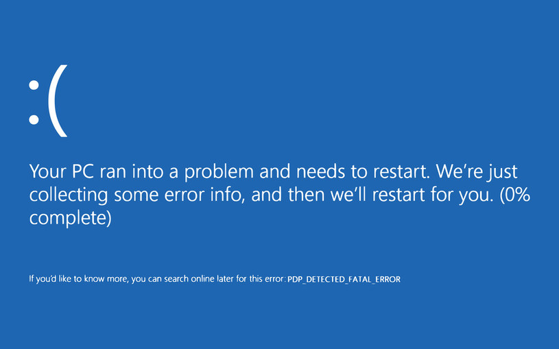 Blue Screen zazwyczaj oznacza groźny błąd systemu /123RF/PICSEL