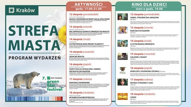 BNP Paribas Green Film Festival. Program /BNP Paribas Green Film Festival /Materiały prasowe