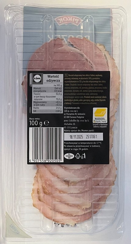 Boczek wycofywany ze sprzedaży /Główny Inspektorat Sanitarny