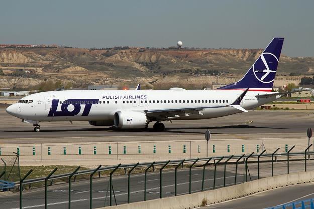 Boeing 737 MAX LOT na lotnisku w Madrycie. Fot. Fabrizio Gandolfo Archiwum Zuma Press /FORUM