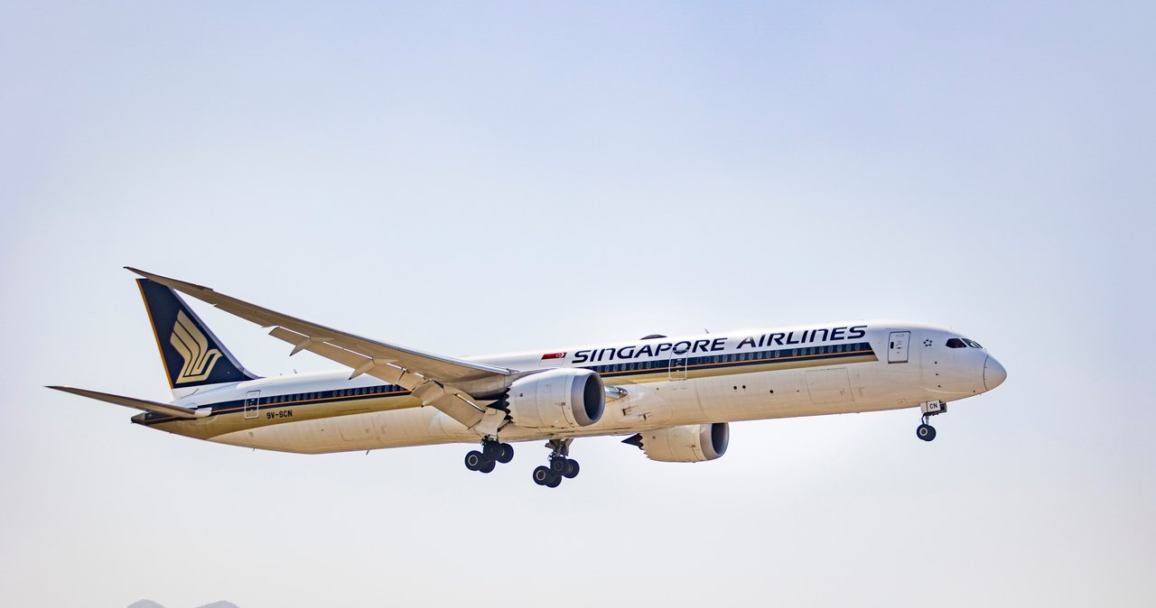 Boeing 787-10 Dreamliner w barwach Singapore Airlines /NICOLAS ECONOMOU / NurPhoto /AFP