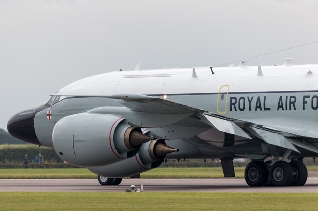 Boeing RC-135W Air Seeker (Rivet Joint) na lotnisku Lincolnshire na zdjęciu ilustracyjnym /Shutterstock