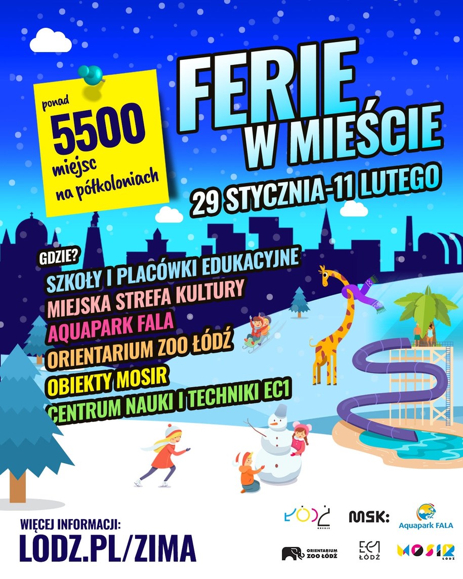 Bogata oferta półkolonii na ferie zimowe w Łodzi /UMŁ /Materiały prasowe