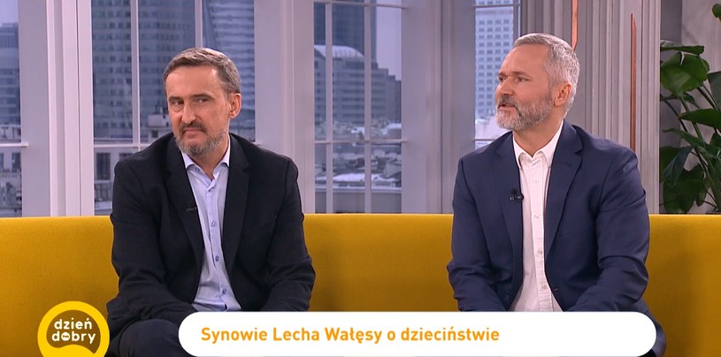 Bogdan i Jarosław Wałęsa w studiu TVN /screen "Dzień dobry TVN" /materiał zewnętrzny