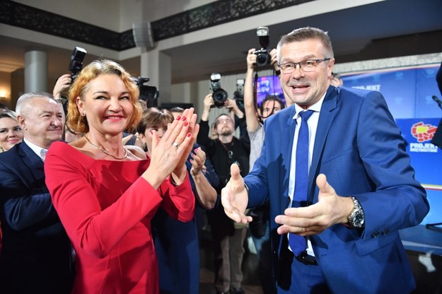 Bogdan Wenta z żoną Iwoną / 	Piotr Polak    /PAP