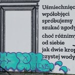 Bohomazy na muralu z wierszem Szymborskiej. Kraków chce walczyć z wandalami