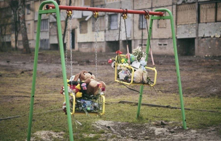 Bolesna cisza na placu zabaw w Krzywym Rogu; Ukraina 12.04.2025 /Wołodymyr Zełenski / X /