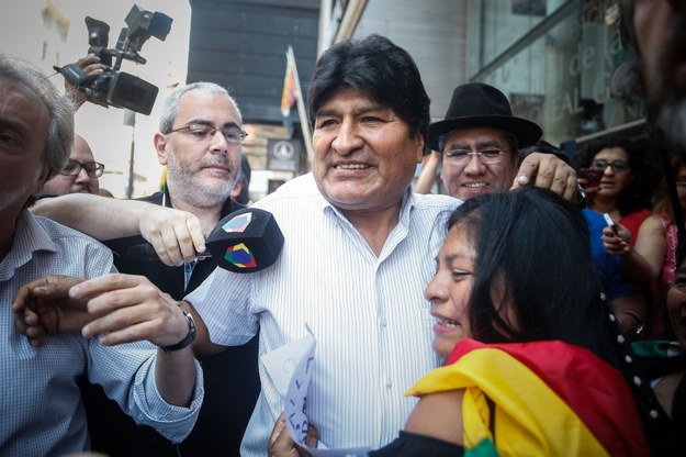 Boliwijska prokuratura wydała w środę nakaz aresztowania byłego prezydenta tego kraju Evo Moralesa /JUAN IGNACIO RONCORONI /PAP/EPA