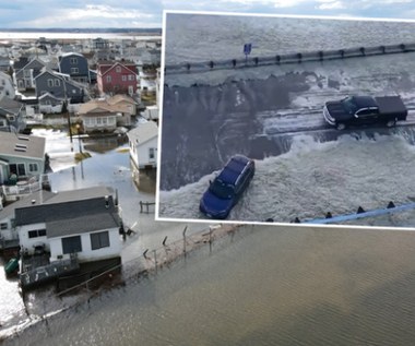 Bomba cyklonowa w USA. Morska piana na ulicach miasta