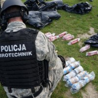 Przeszukanie stadionu Ruchu Chorzów