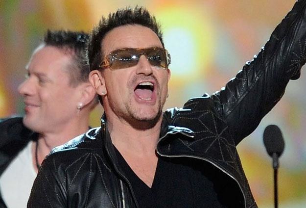 Bono (U2) i radość multimilionera fot. Ethan Miller /Getty Images/Flash Press Media