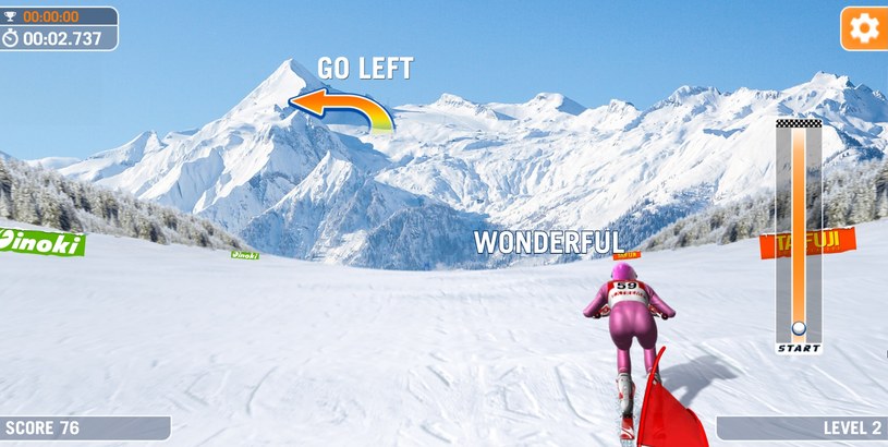 Bonus punktowy gry online za darmo Slalom Ski Simulator /Click.pl