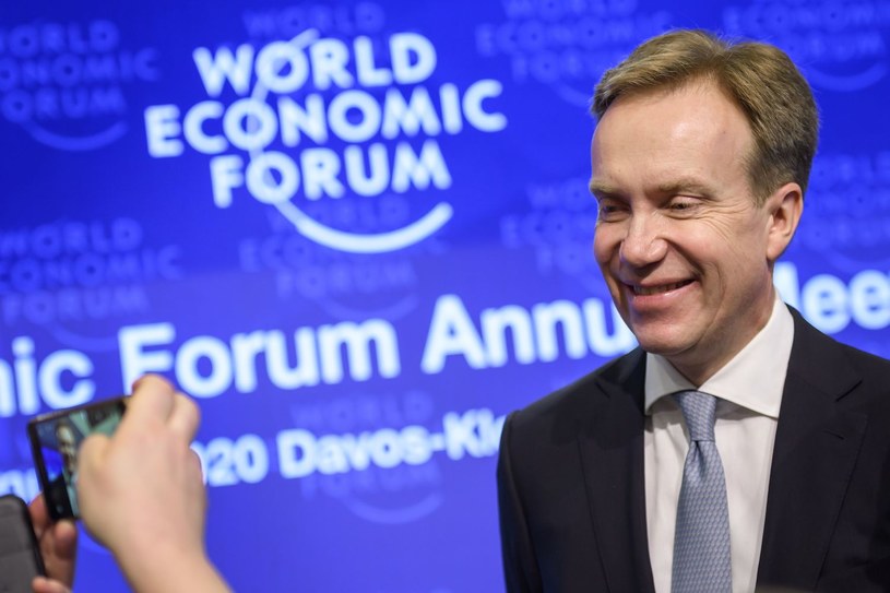 Borge Brende, prezes Światowego Forum Ekonomicznego /FABRICE COFFRINI /AFP