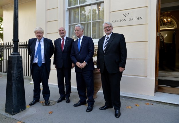 Boris Johnson, Antoni Macierewicz, Michael Fallon i Witold Waszczykowski /Robert Siemaszko/MON /PAP