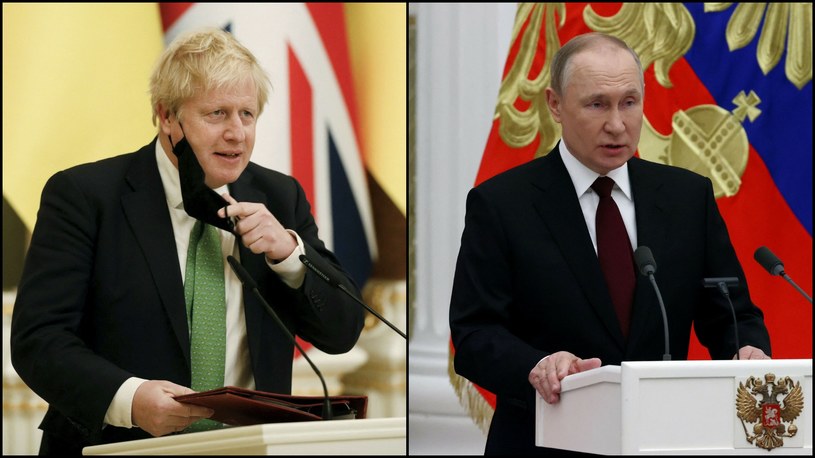 Boris Johnson i Władimir Putin /Pool Reuters/Associated Press; SERGEI KARPUKHIN/AFP /East News