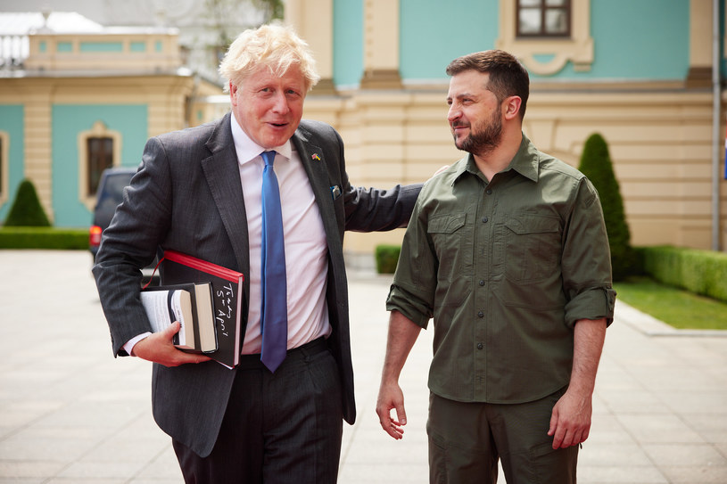 Boris Johnson i Wołodymyr Zełenski w Kijowie /Twitter/Boris Johnson /materiał zewnętrzny