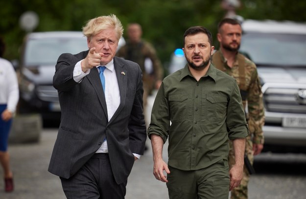Boris Johnson i Wołodymyr Zełenski w Kijowie /UKRAINIAN PRESIDENTIAL PRESS SERVICE HANDOUT HANDOUT /PAP/EPA
