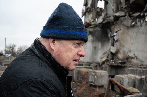 Boris Johnson (na zdjęciu podczas wizyty na Ukrainie) /Viacheslav Ratynskyi /PAP