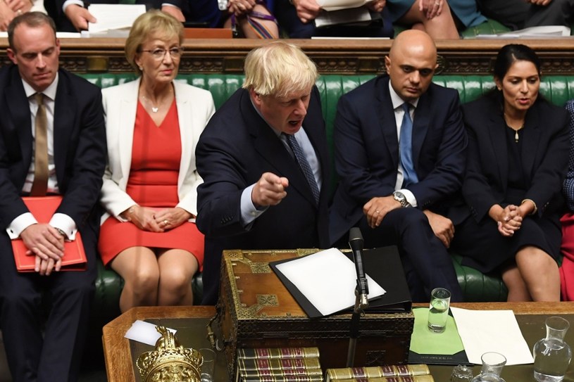 Boris Johnson podczas posiedzenia Izby Gmin, 25 września /AFP PHOTO / Jessica Taylor /UK Parliament" /East News