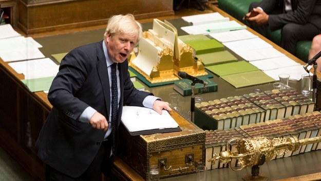 Boris Johnson w parlamencie /ROGER HARRIS / UK PARLIAMENT / HANDOUT /PAP/EPA