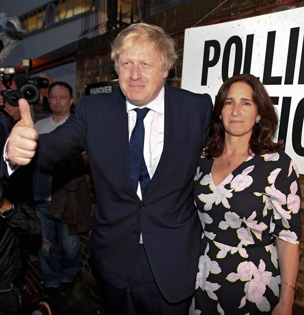 Boris Johnson z żoną Mariną Wheeler na zdjęciu z czerwca 2016 / 	STR   /PAP/EPA