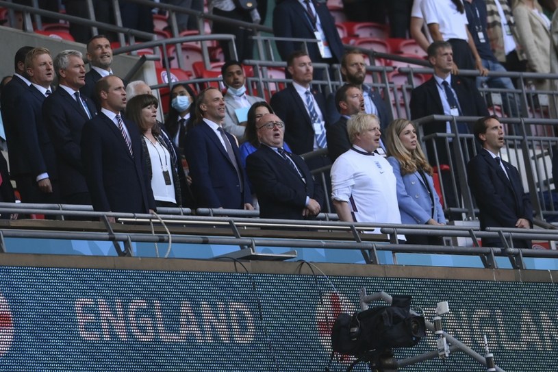 Boris Johnson z żoną na Euro 2020 /Pool Getty /East News