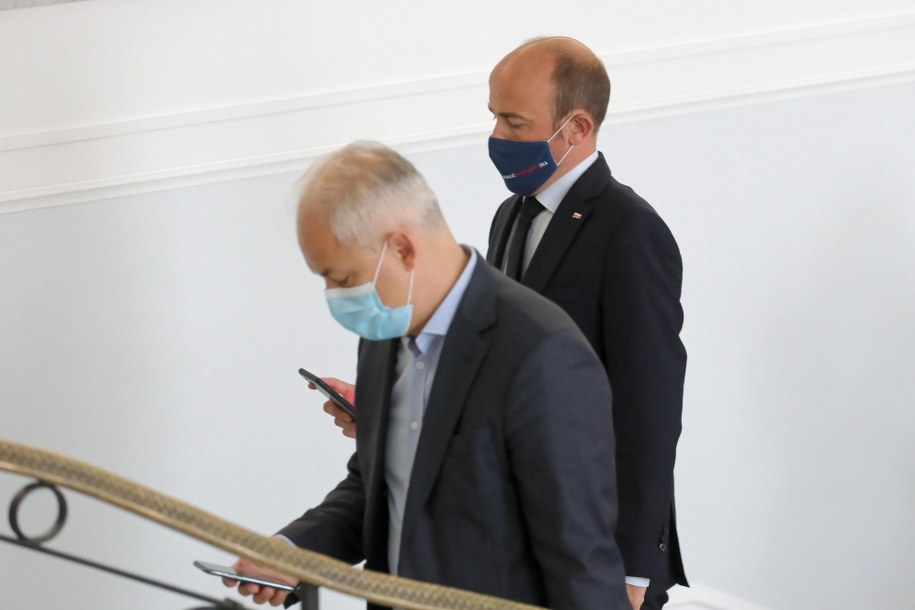 Borys Budka i Grzegorz Napieralski /Paweł Supernak  /PAP